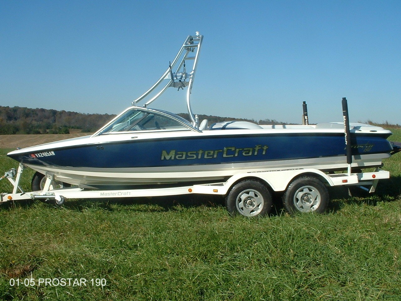 main view of 01 - 05 mastercraft prostar 190 wakeboard boat with new dimension towers